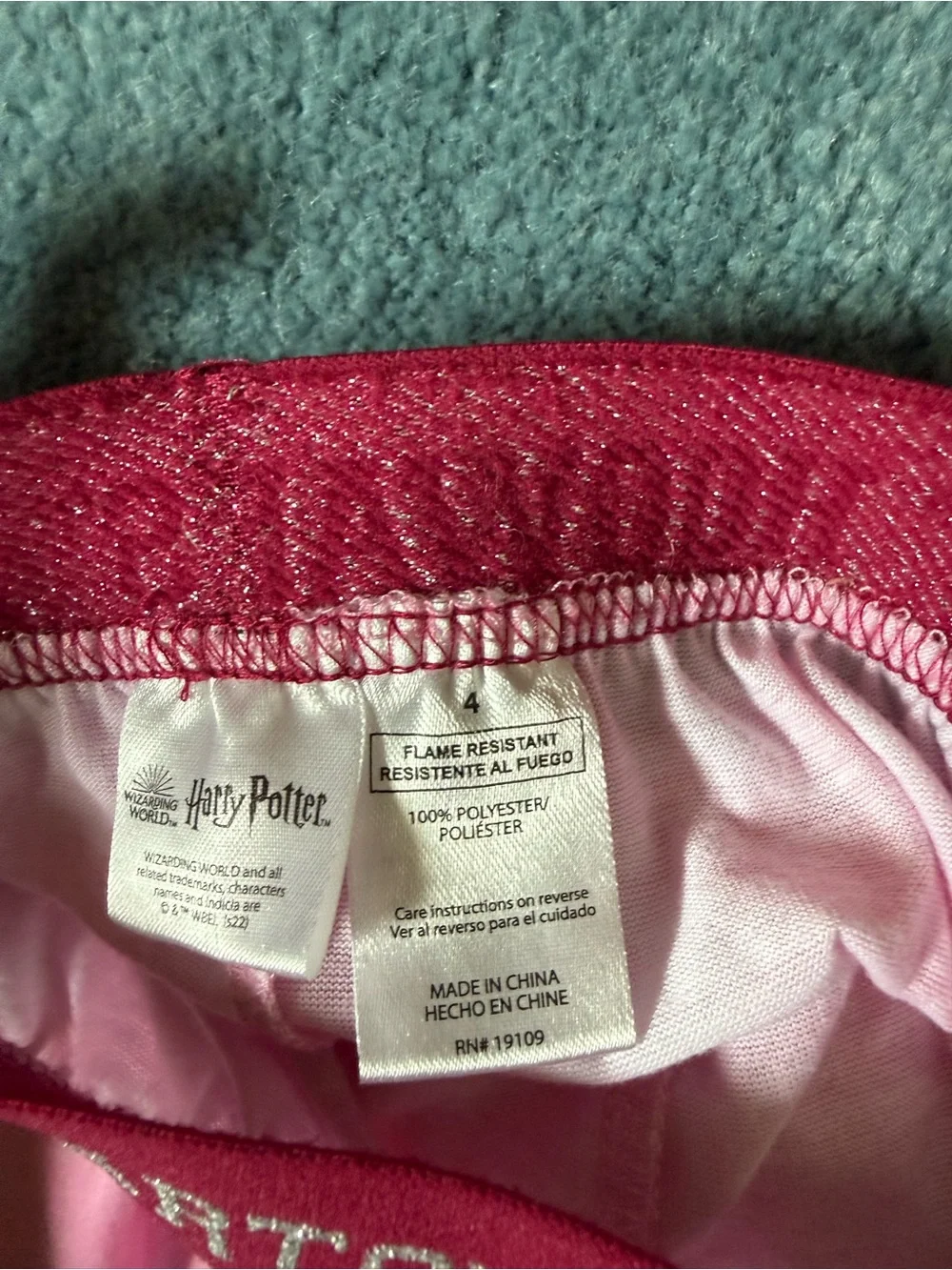Warner Bros. Pink Tie-Dye Hogwarts Alumni Kids Pajama Set